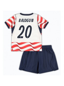 Vereinigte Staaten Folarin Balogun #20 Heimtrikotsatz für Kinder WM 2026 Kurzarm (+ Kurze Hosen)